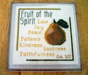 Fruit of the Spirit Stitched by Kathy Sammartano